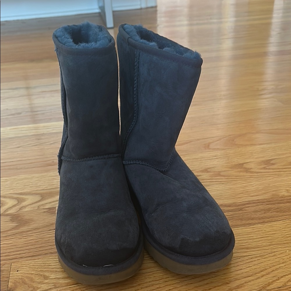UGGS Cozy Navy Suede Boots